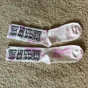 Trippie Redd trip at knight Pink and White Graphic Socks NWT